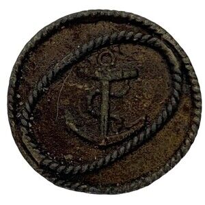 Gaunt London Anchor and Rope Shank Button Military Militia Officer Office